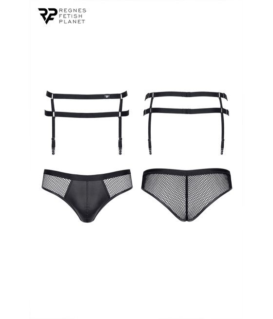Porte-jarretelles et slip noir - Regnes