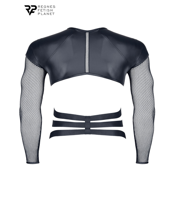 T-shirt harnais wetlook et maille - Regnes