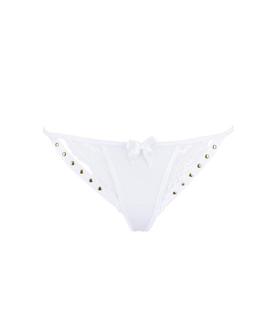 String blanc à clous dorés V-9798 - Axami