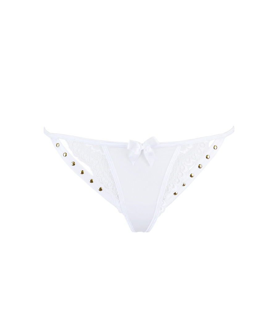 String blanc à clous dorés V-9798 - Axami