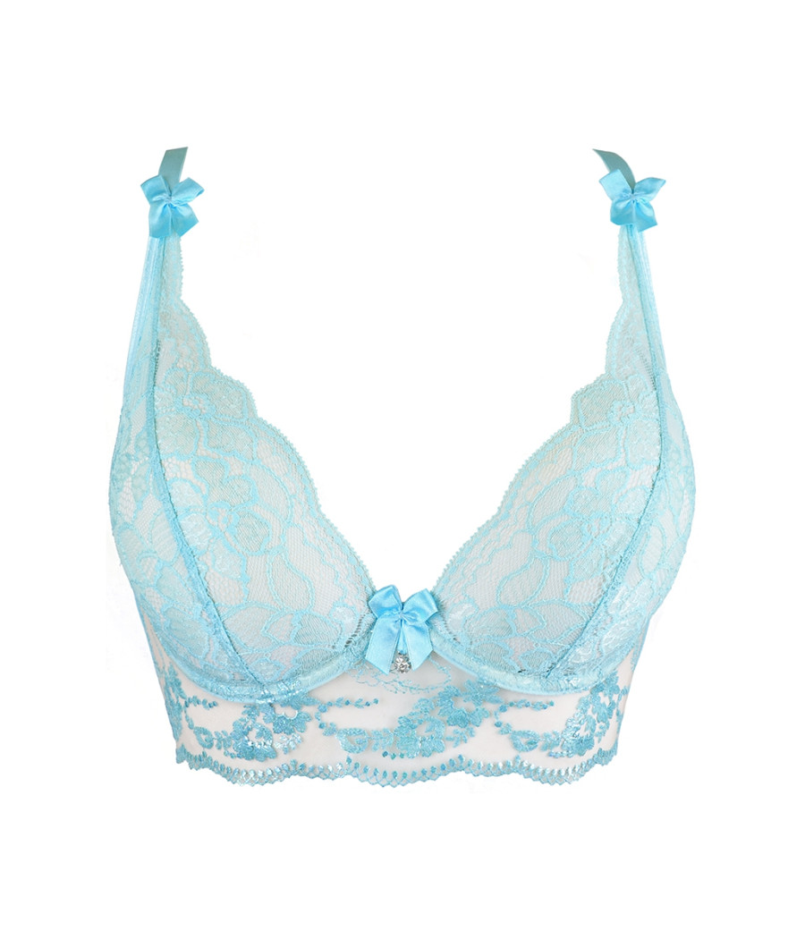 Soutien-gorge dentelle bleu V-10121 - Axami