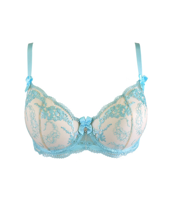 Soutien-gorge dentelle bleu V-10131 - Axami