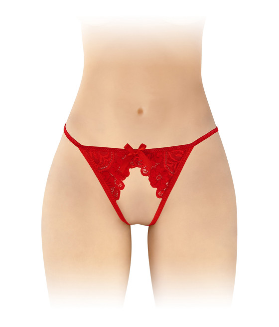 String ficelle ouvert Sandra rouge - Fashion Secret