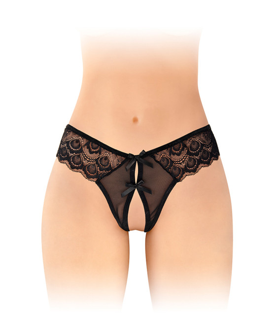 String ouvert Alicia noir - Fashion Secret