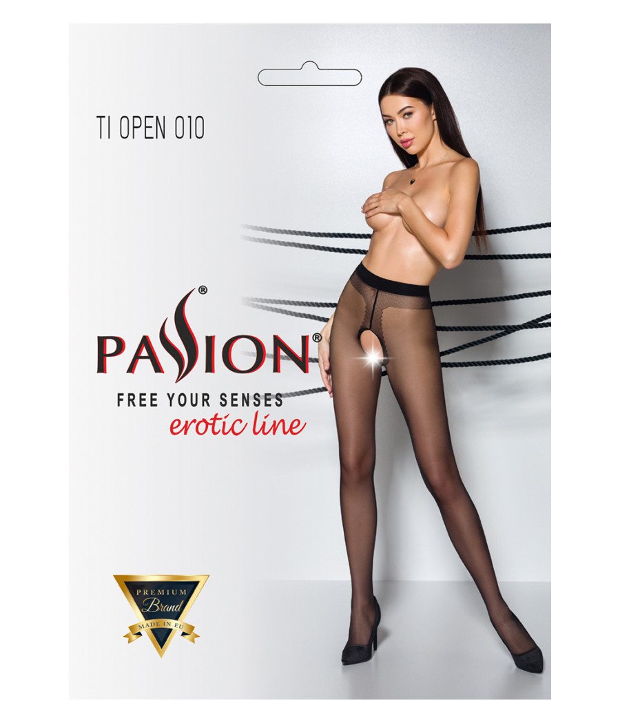Collants ouverts TI010 20 deniers - noir
