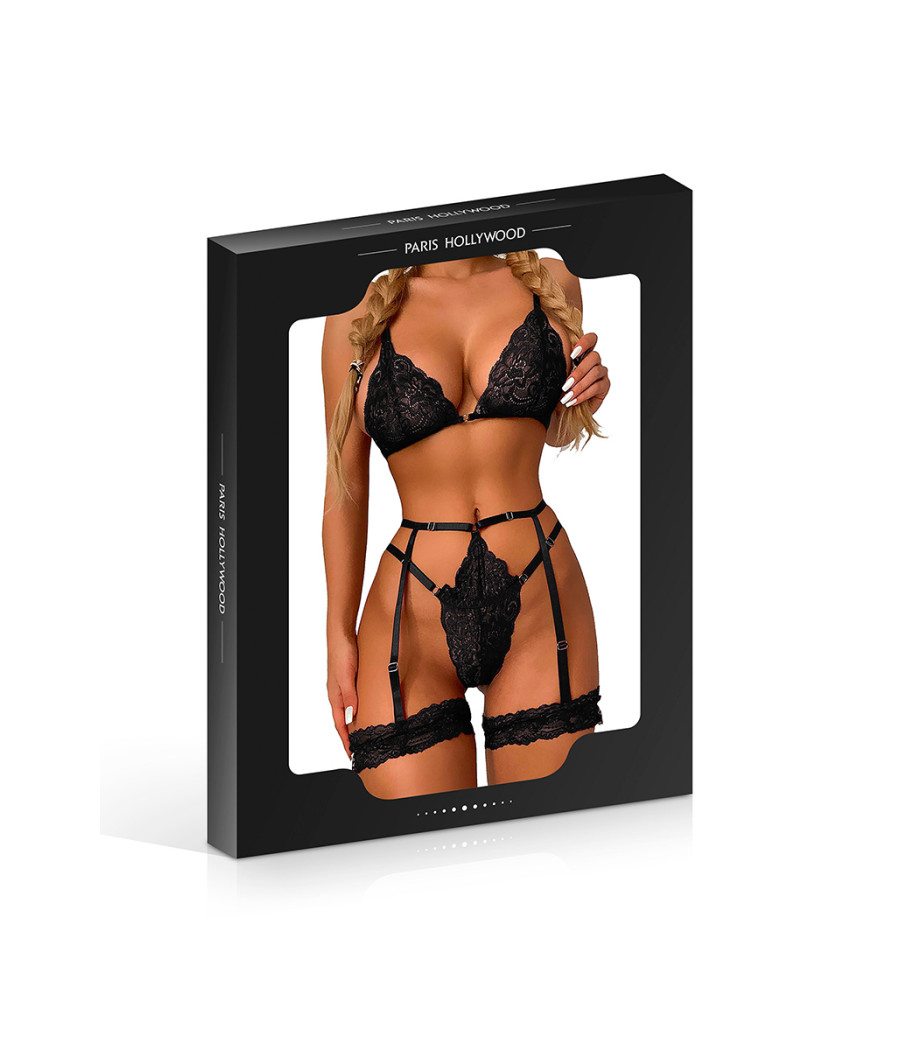 Ensemble 3 pièces en dentelle noir