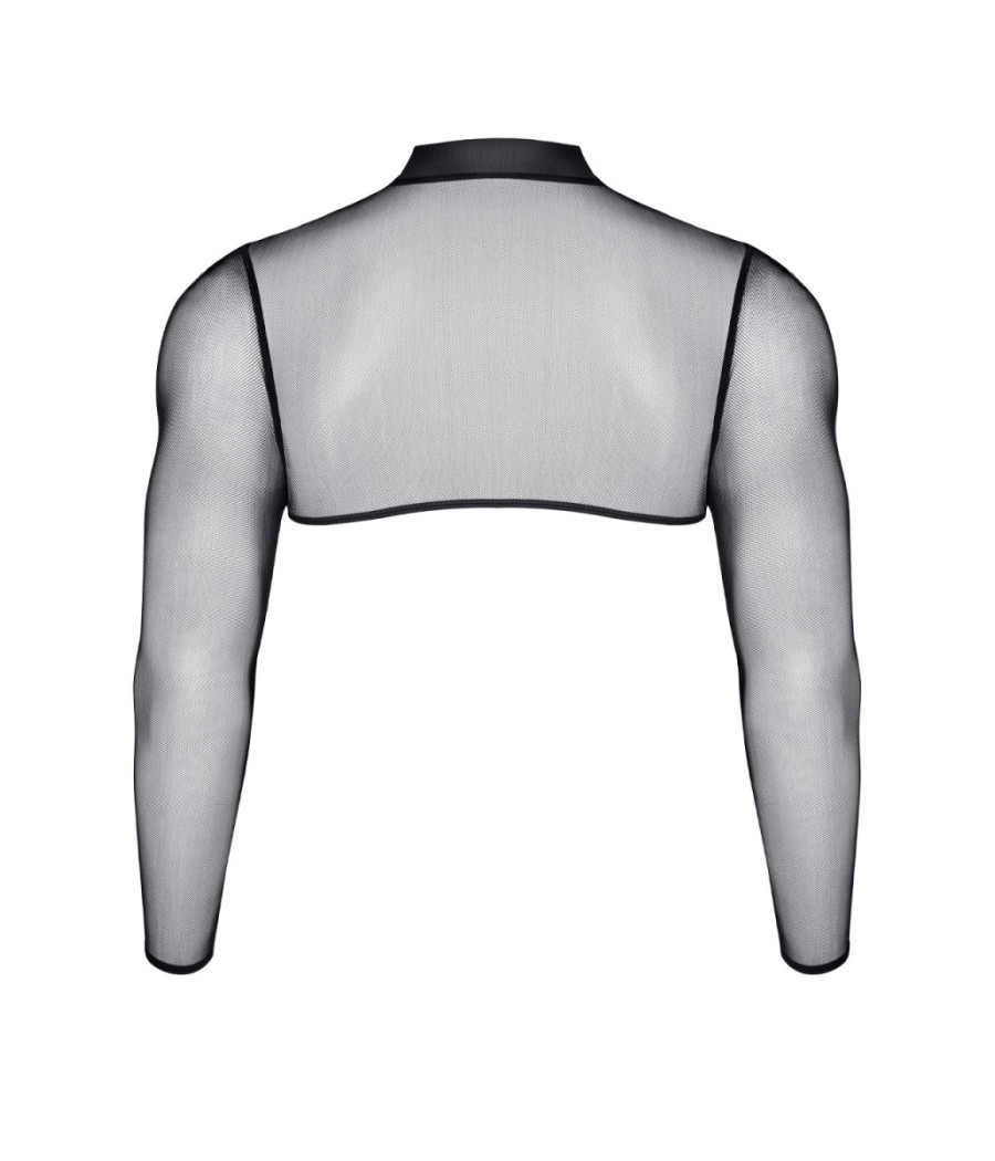 Crop top tulle noir transparent - Regnes