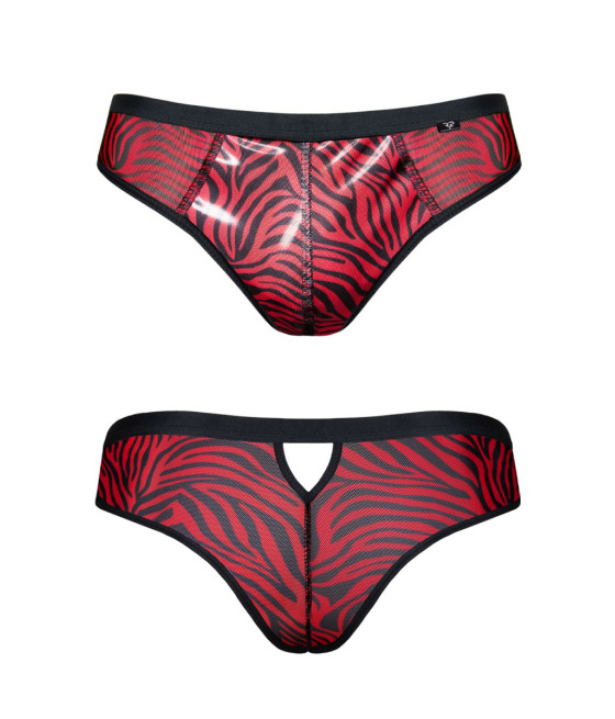 Slip type brésilien zébré rouge et noir - Regnes