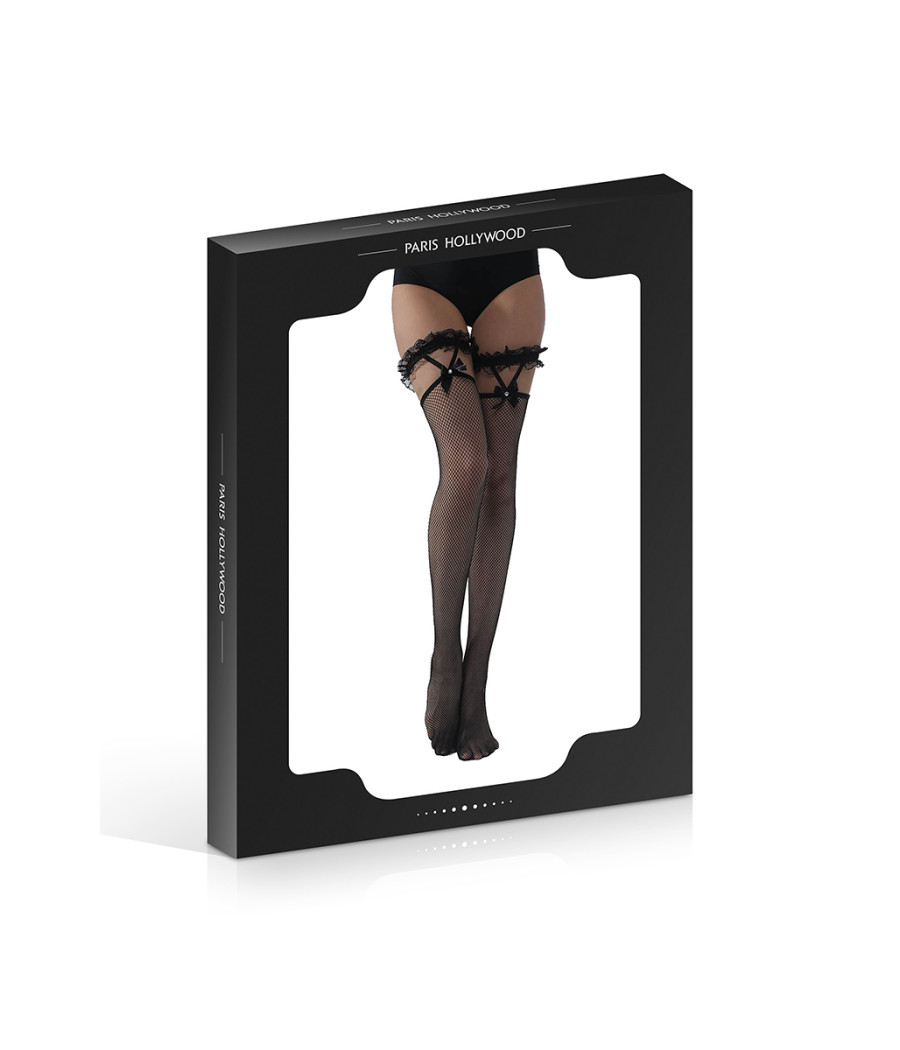 Bas en résilles avec jarretières à noeuds