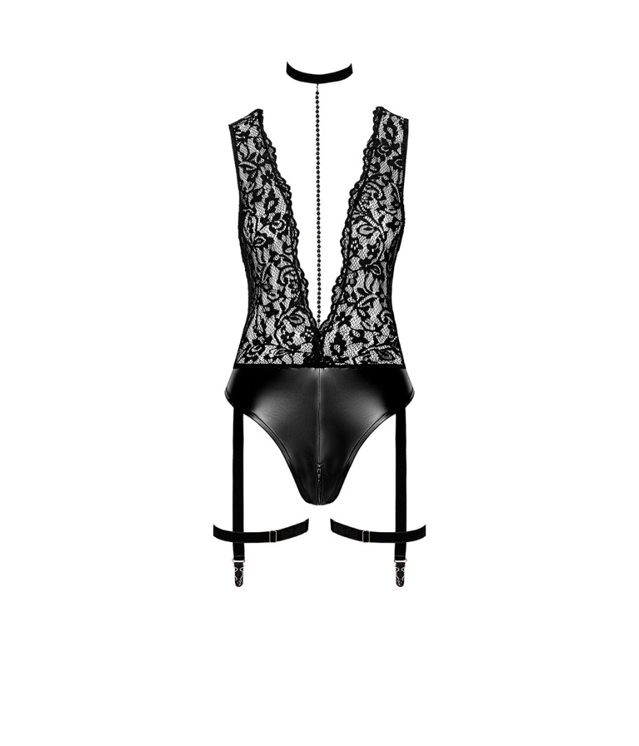 Body jarretelles Libido F297 wetlook et dentelle