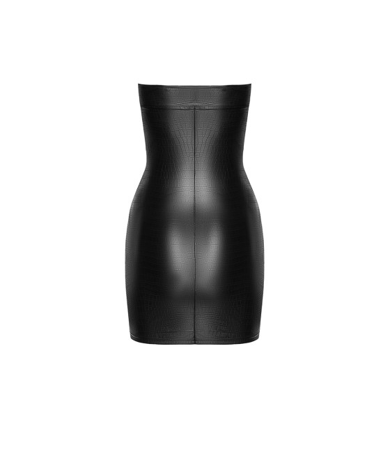 Mini robe bustier Wild F317 wetlook effet croco