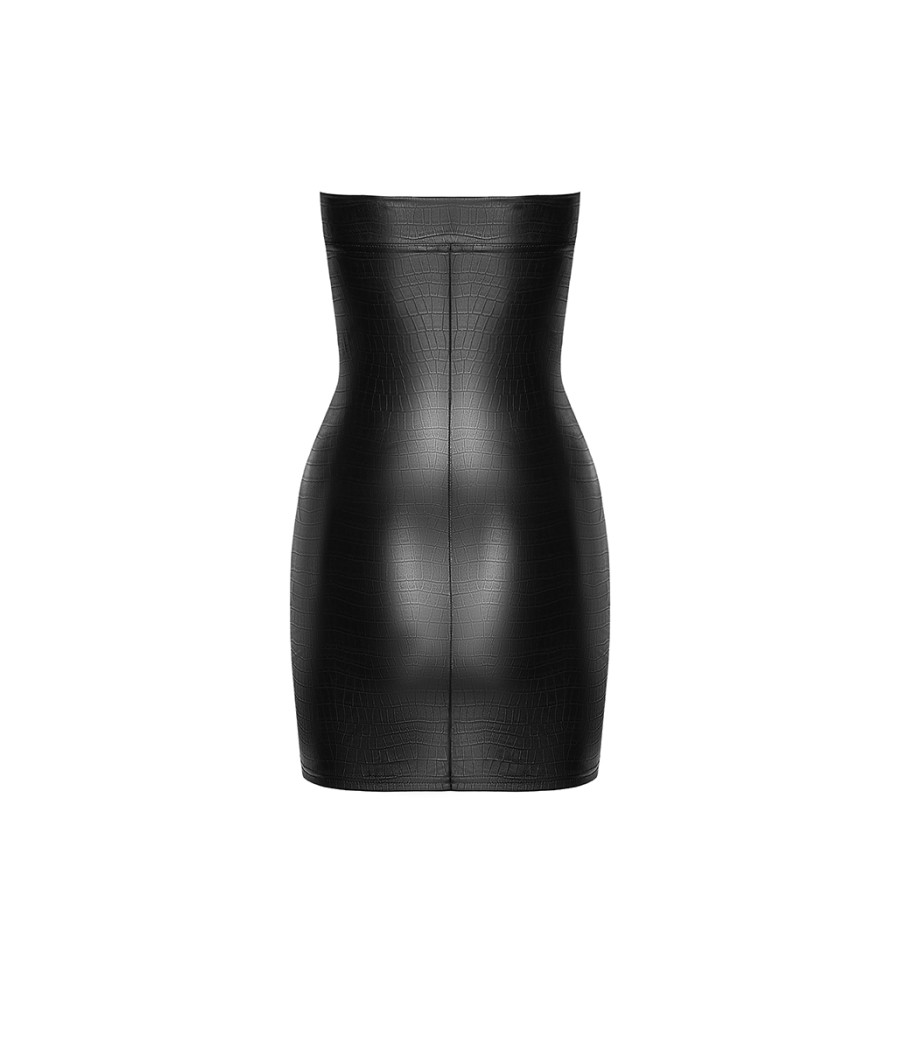 Mini robe bustier Wild F317 wetlook effet croco