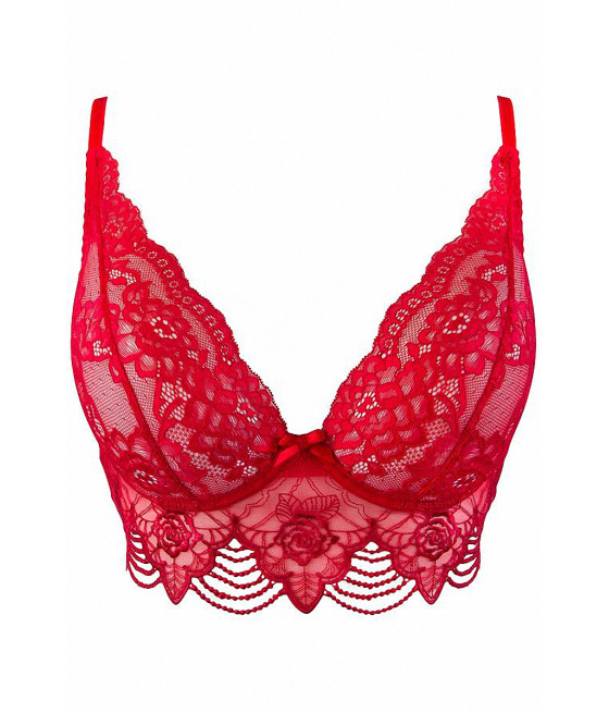 Soutien-gorge dentelle rouge V-9691 - Axami