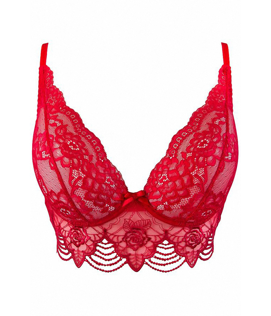 Soutien-gorge dentelle rouge V-9691 - Axami