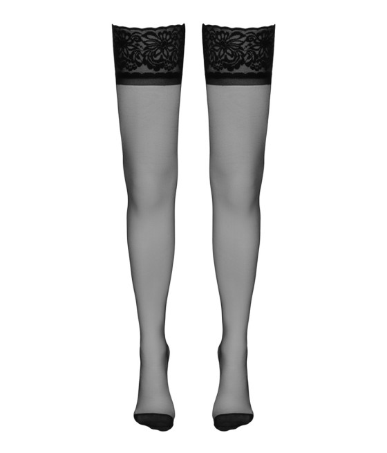 Bas autofixants couture noir 1 - Cotelli Legwear
