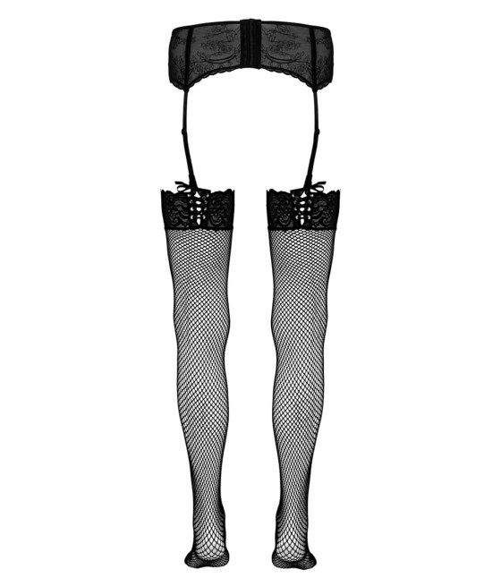 Bas résille noir - Cotelli Legwear