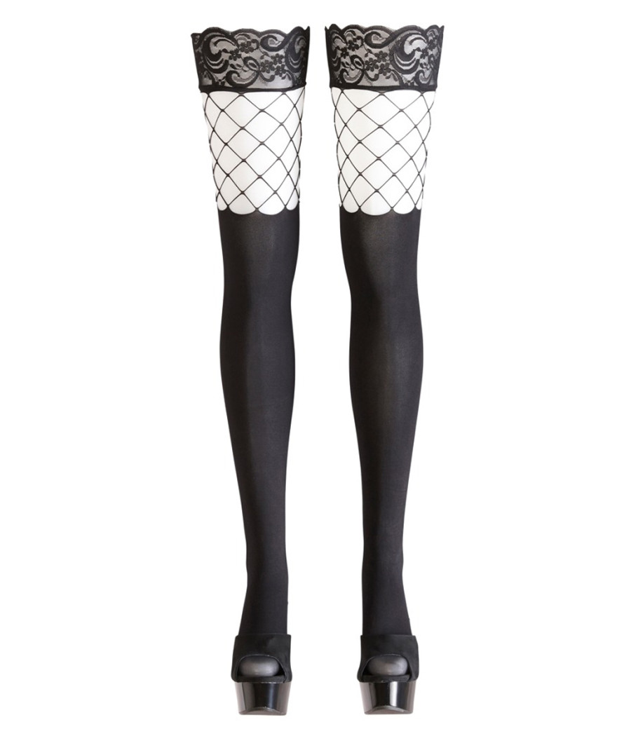 Bas autofixants opaques noir - Cotelli Legwear