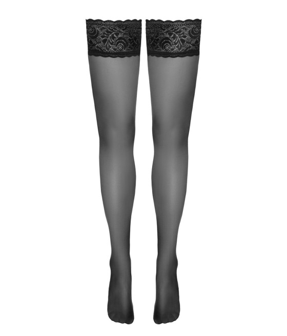 Bas autofixants noir Hold up - Cotelli Legwear