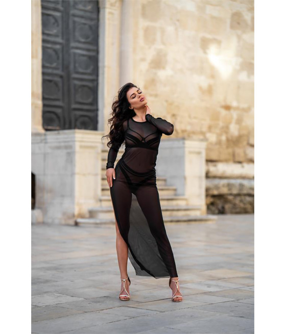 Robe longue transparente V-10679 - Axami