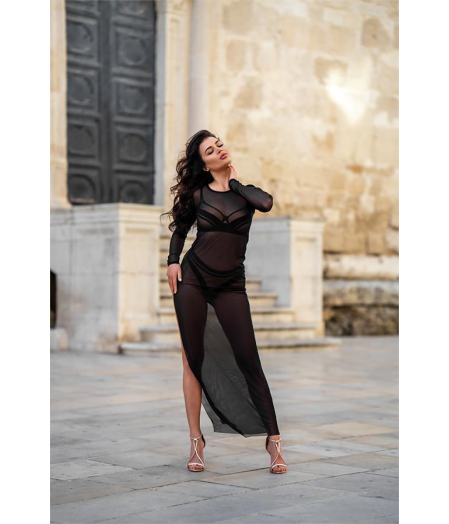 Robe longue transparente V-10679 - Axami