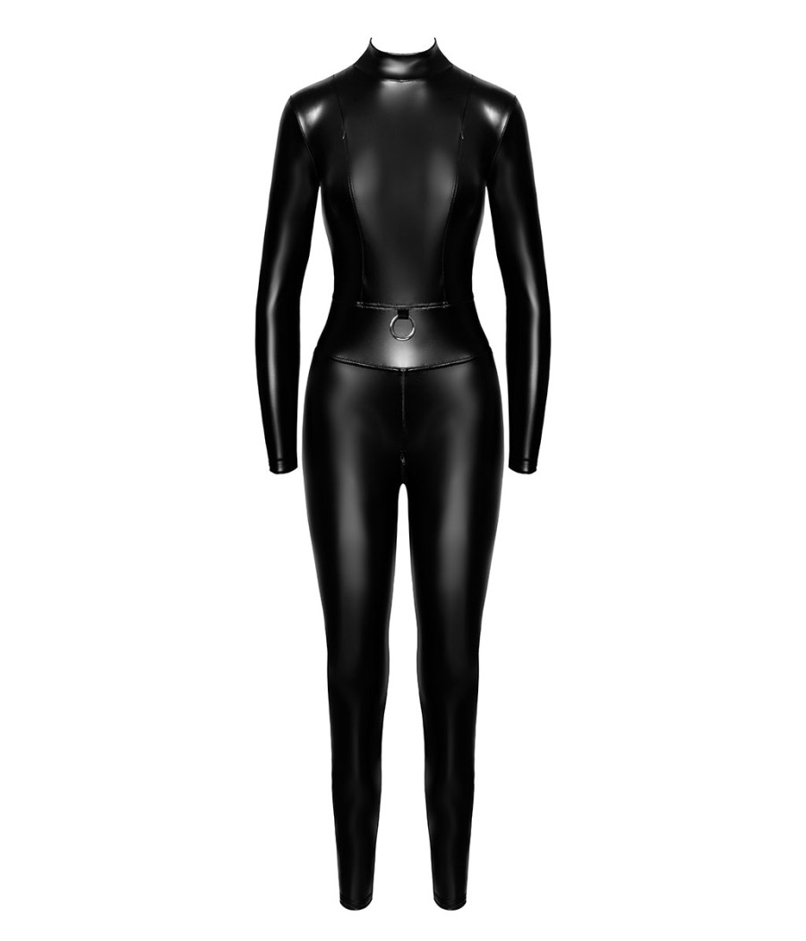Combinaison intégrale Caged avec anneaux F319 wetlook