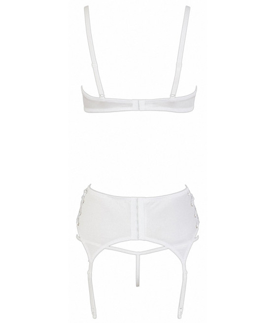 Ensemble lingerie 3 pièces ouvert blanc - Cottelli Lingerie