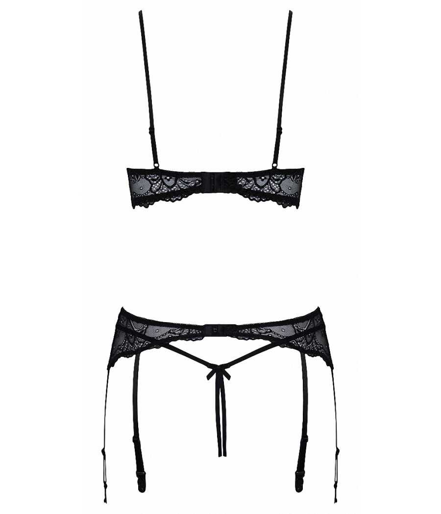 Ensemble lingerie ouverte noir - Cotelli Lingerie