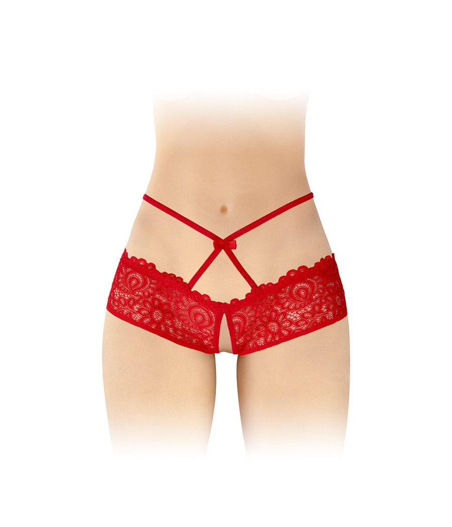 Culotte ouverte rouge Celia - Fashion Secret