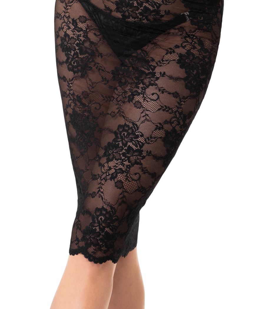 Robe mi-longue Nocturne F338 en dentelle