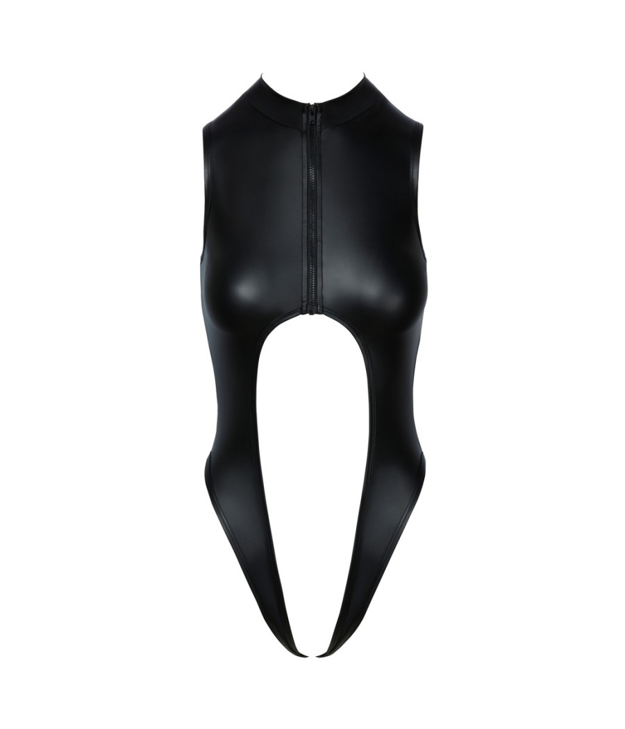 Body noir ouvert à l'entrejambe - Cotelli Lingerie