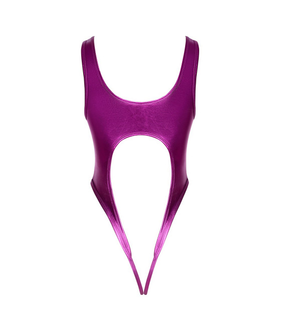 Body rose métallisé ouvert à l'entrejambe - Cotelli Lingerie