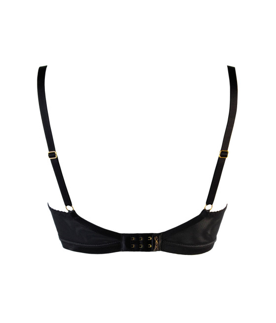 Soutien-gorge tulle et dentelle noir V-10711 - Axami