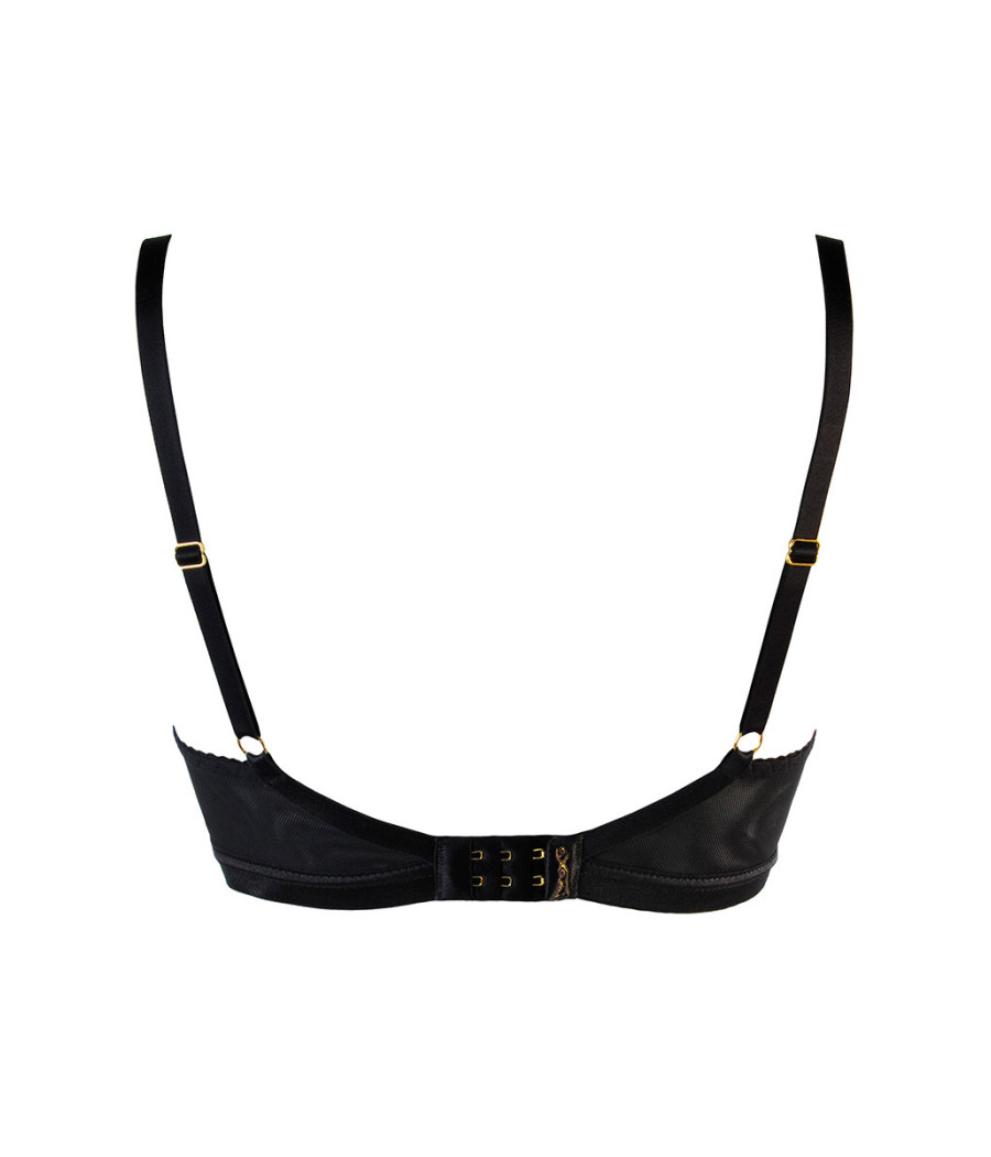 Soutien-gorge tulle et dentelle noir V-10711 - Axami