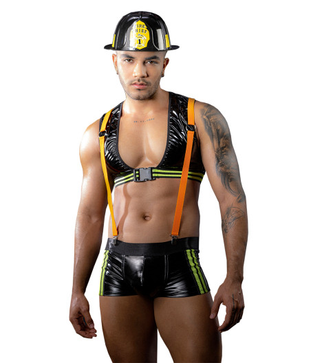 Costume pompier sexy 4 pièces - J Lingerie