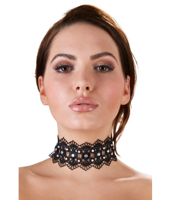 Collier brodé avec strass - Cotelli Accessoires