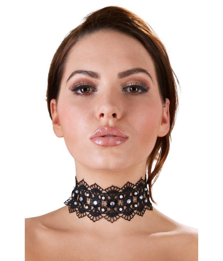 Collier brodé avec strass - Cotelli Accessoires