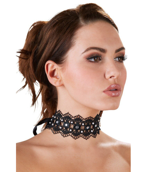 Collier brodé avec strass - Cotelli Accessoires