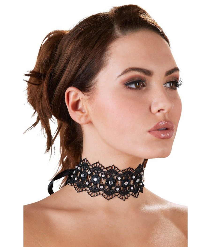 Collier brodé avec strass - Cotelli Accessoires