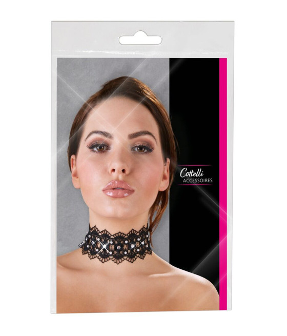 Collier brodé avec strass - Cotelli Accessoires