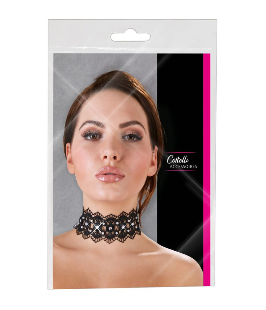 Collier brodé avec strass - Cotelli Accessoires