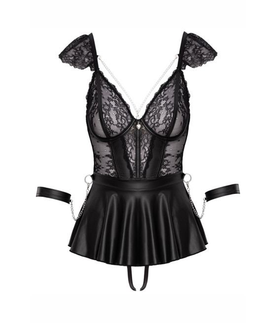 Ensemble 3 pièces lingerie Fetish - Cotelli Bondage