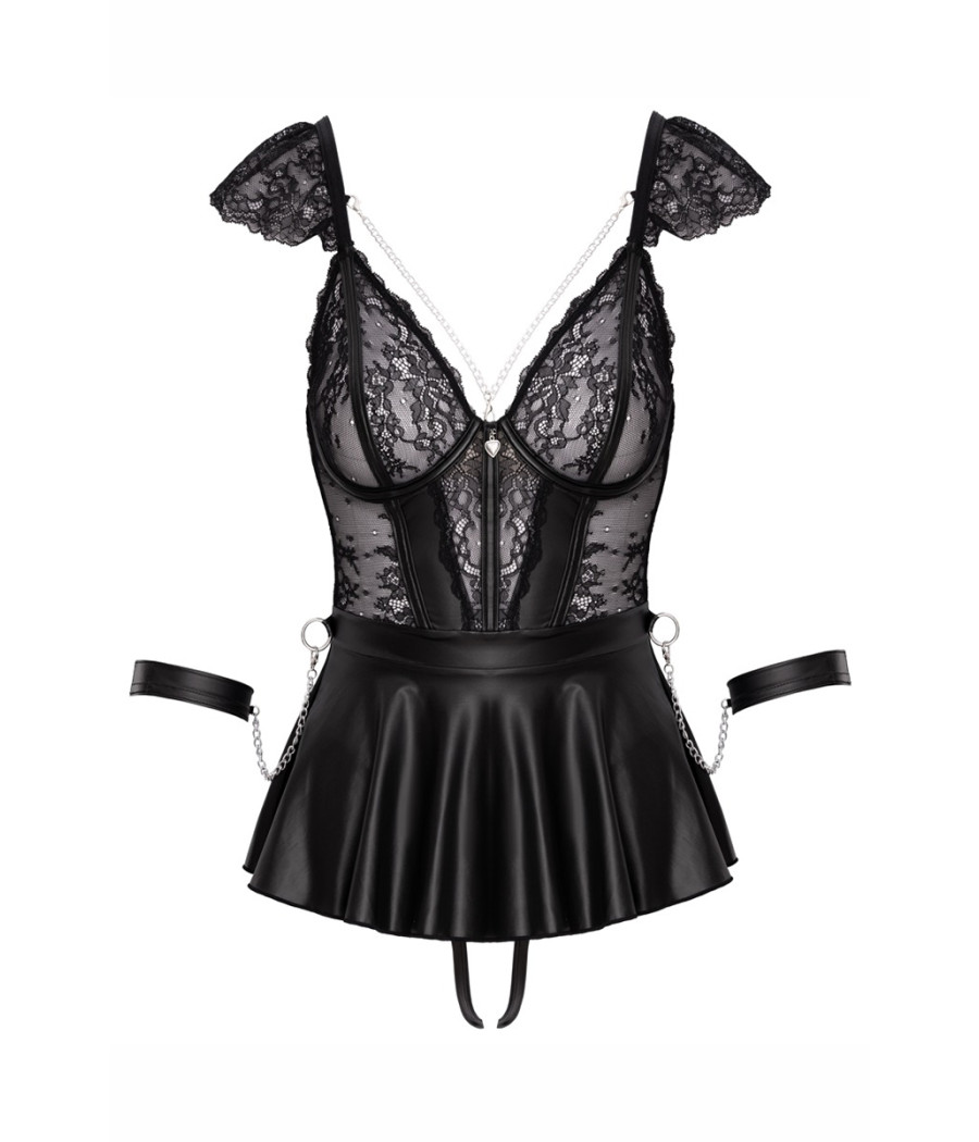 Ensemble 3 pièces lingerie Fetish - Cotelli Bondage