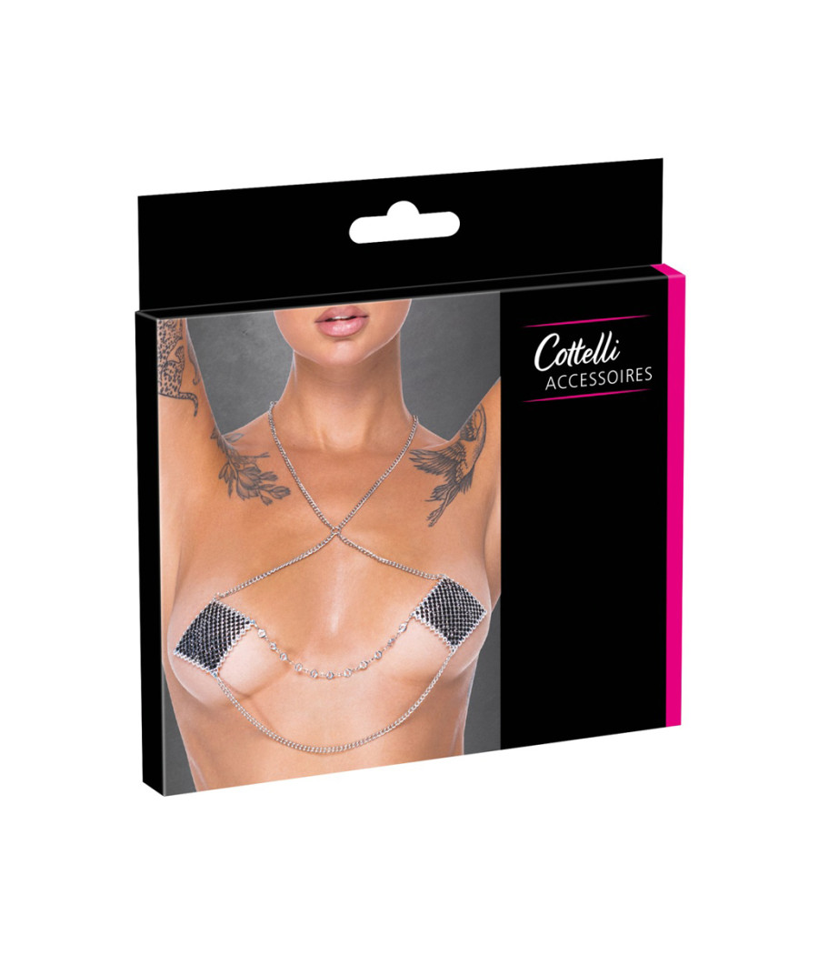 Caches tétons avec chainette de cou - Cotelli Accessoires