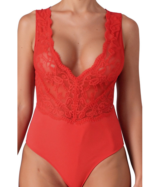 Body rouge Evalie - Passion