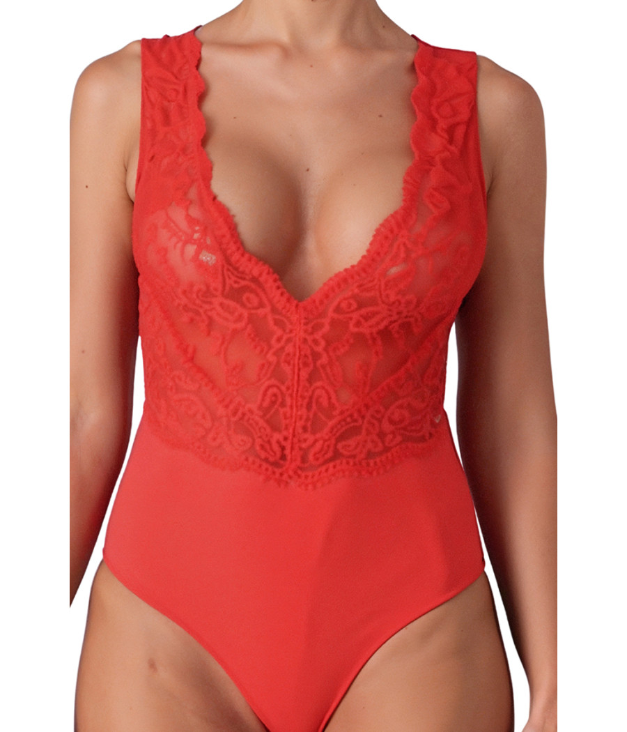 Body rouge Evalie - Passion