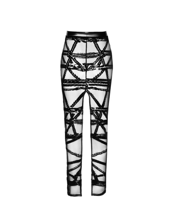 Jupe longue fendue Bondesque F360 - Noir Handmade