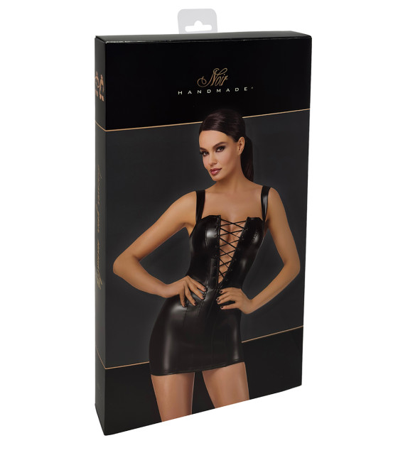 Mini robe lacée Vixen F363 - Noir Handmade