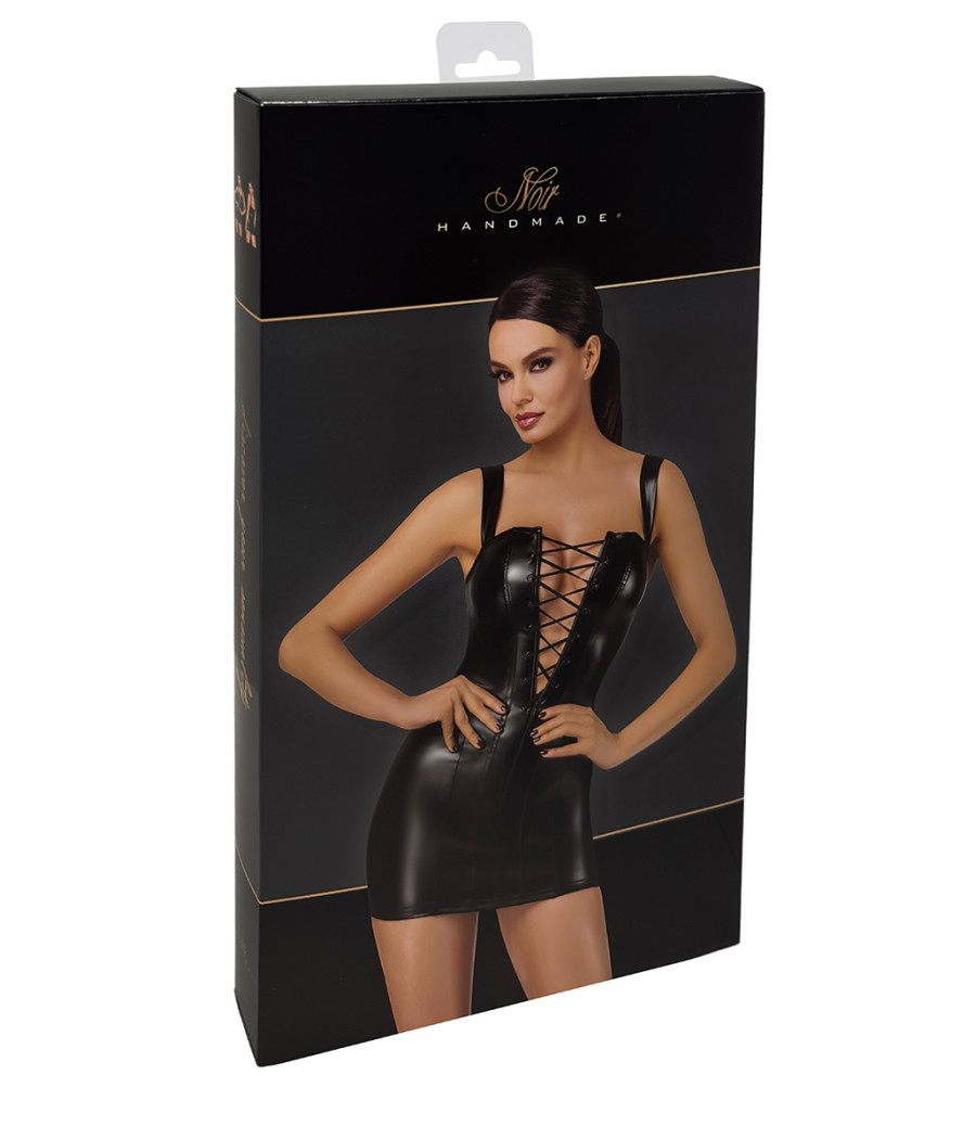 Mini robe lacée Vixen F363 - Noir Handmade