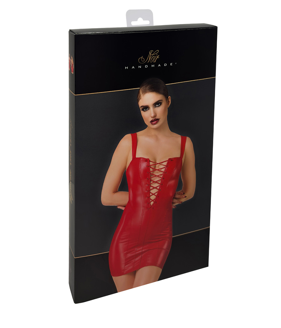 Mini robe lacée Bombshell F364 - Noir Handmade