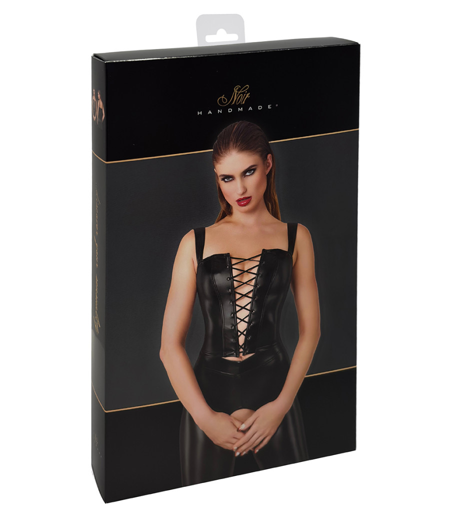 Top style corset Vixen F365 - Noir Handmade